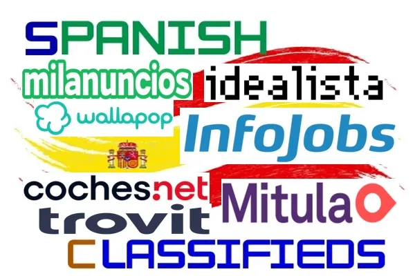 Logos des principaux sites de petites annonces en Espagne